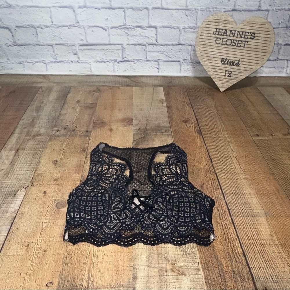 Victorias Secret Bra Bralette SEXY BOHO Crochet Dream Angel Lace Up small